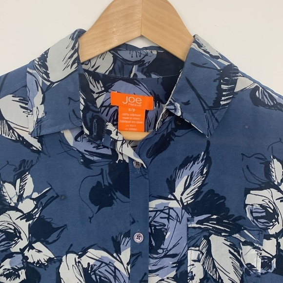 Joe Fresh Silk Floral Long Sleeve Blouse - Picture 4 of 7